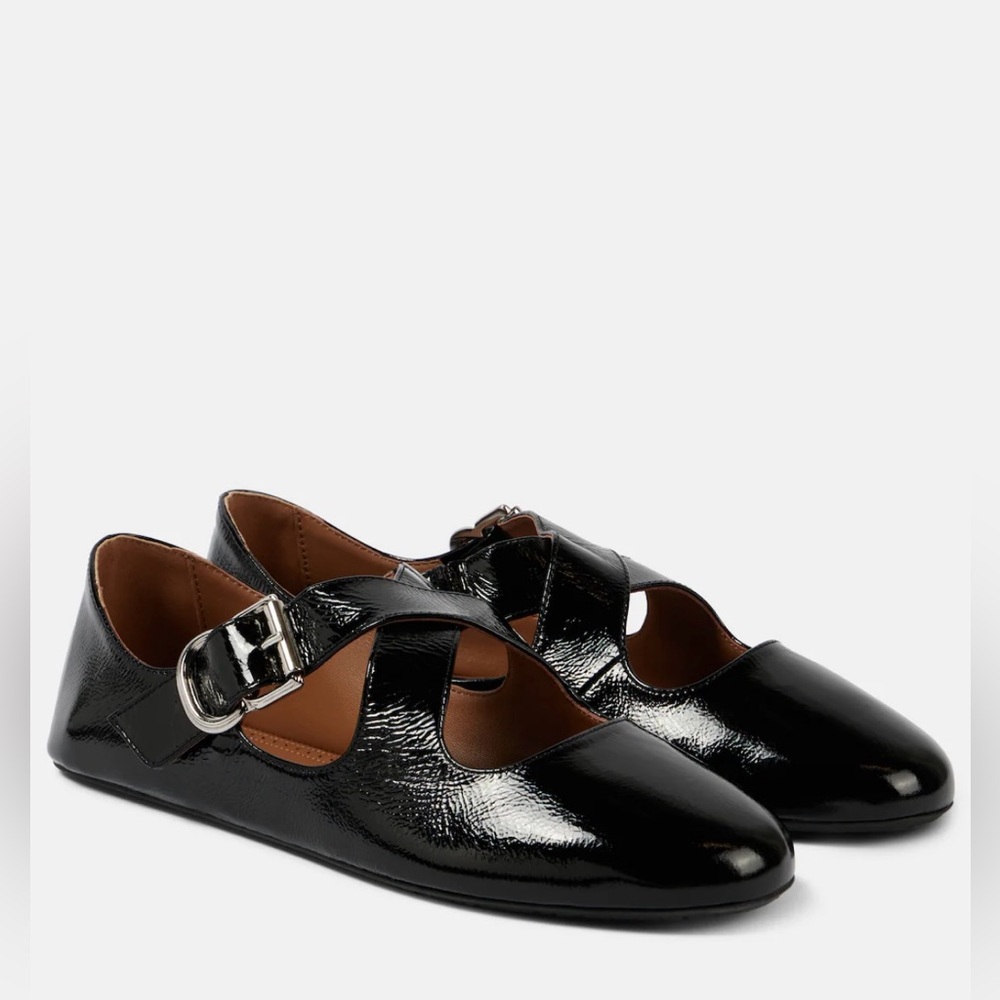 Alaia Patent Leather Ballet Flats